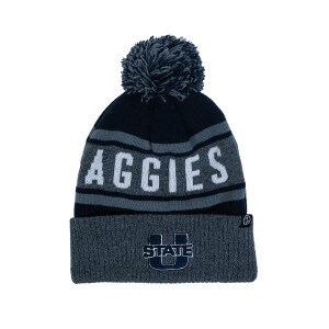 U-State, Aggies, Pom Pom, Cuff, Striped, Beanie